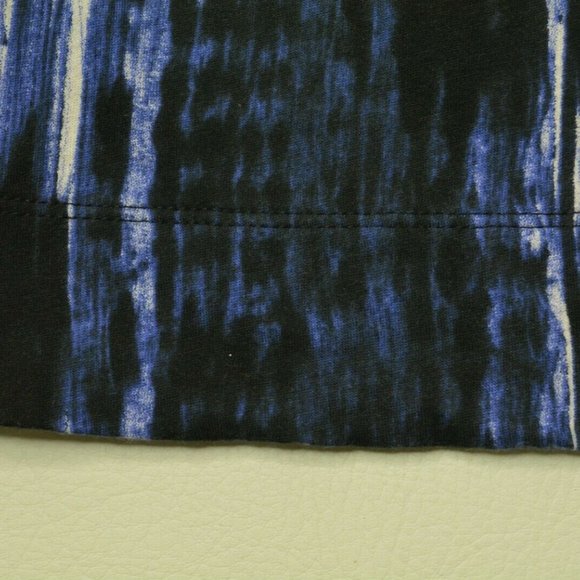 Simply Vera Wang Sz XS Womens‎ BLUE Black STRETCH Cotton Pullover T-Shirt TOP - Picture 8 of 9